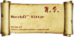 Moczkó Viktor névjegykártya